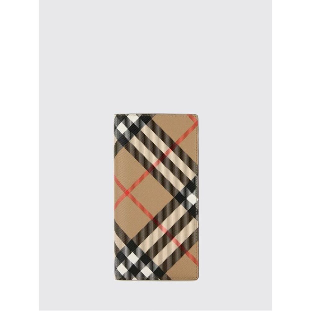 Burberry Men Burberry Vintage Check Coated Cotton Continental Wallet